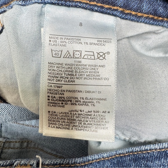 {Old Navy} "Extra High Rise Sky Hi Straight" Dark Blue Trish Tapered Denim Jeans - Picture 5 of 7